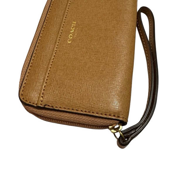 Coach Brown Leather Wallet Wristlet - Picture 4 of 8